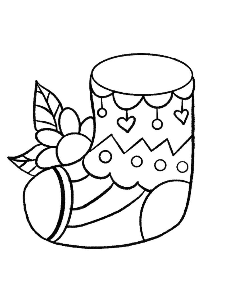 How to draw a stocking step by step 10