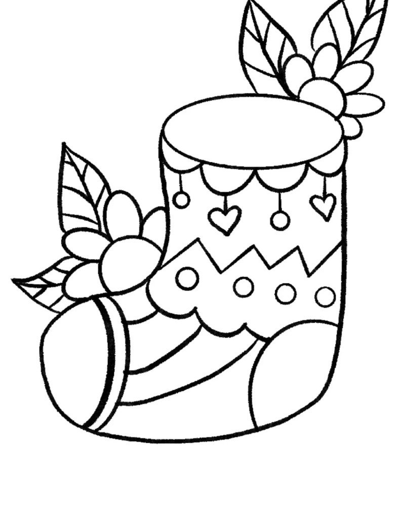 How to draw a stocking step by step 11