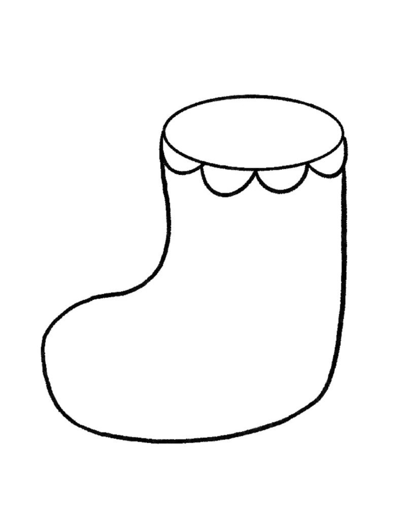 How to draw a stocking step by step  3