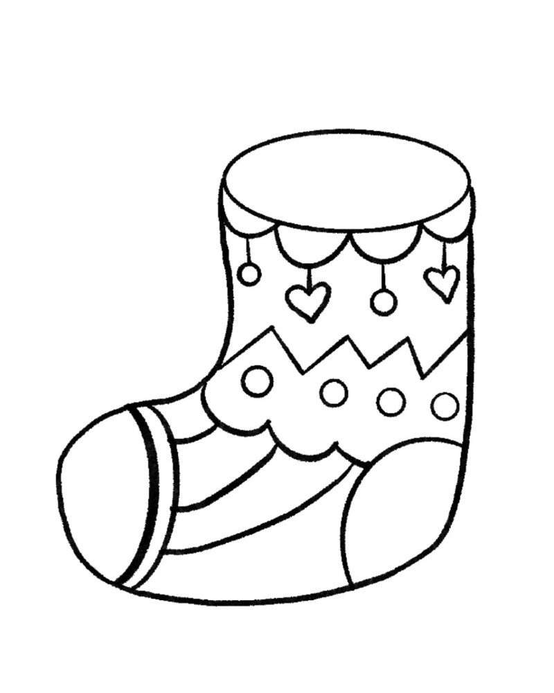 How to draw a stocking step by step 7