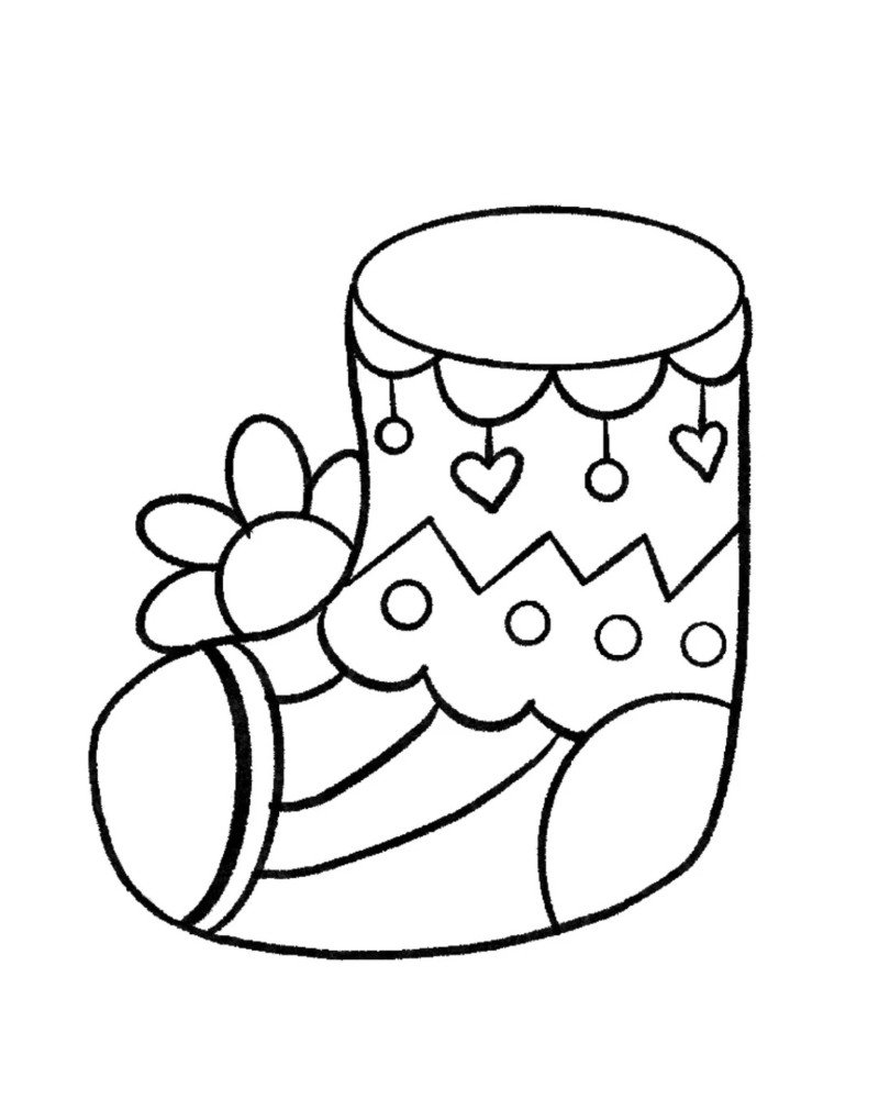 How to draw a stocking step by step 9