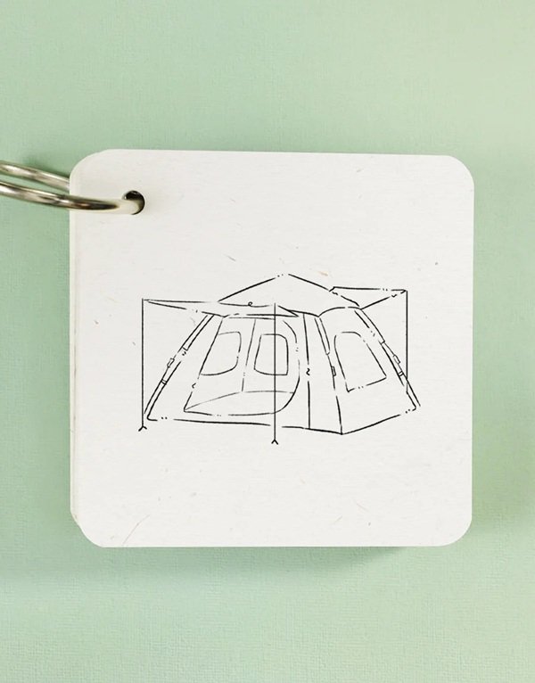 How to draw a tent easy 4