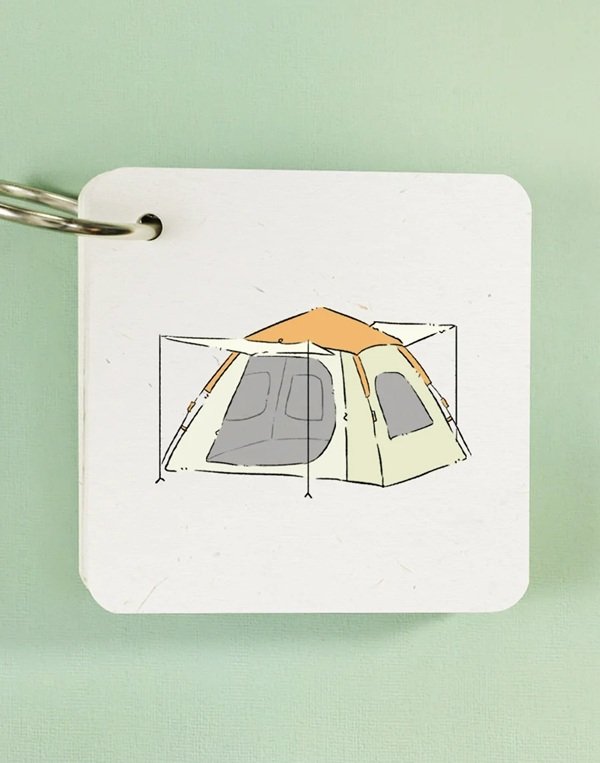 How to draw a tent easy