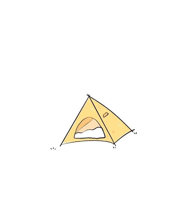 How to draw a tent step by step easy 