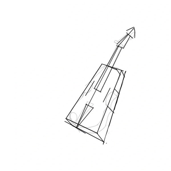 How to draw a violin 2
