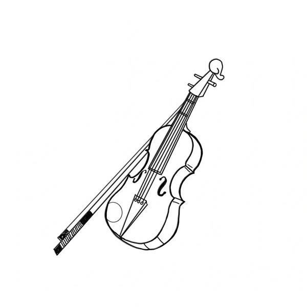How to draw a violin
