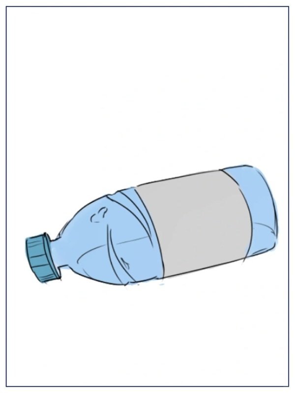 How to draw a water bottle 2