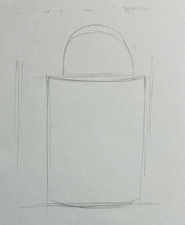How to draw a water bottle easy 1