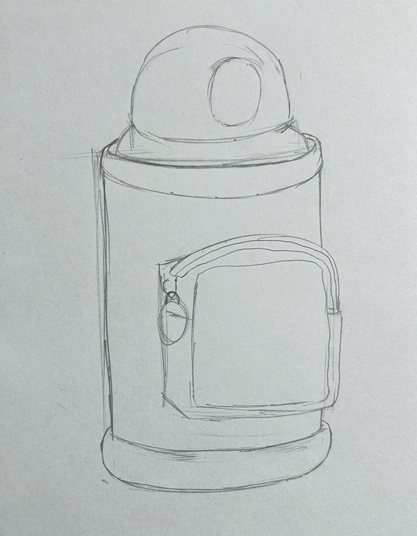 How to draw a water bottle easy 4
