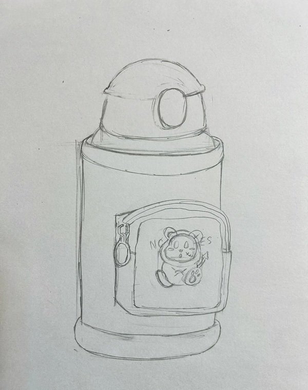 How to draw a water bottle easy 5