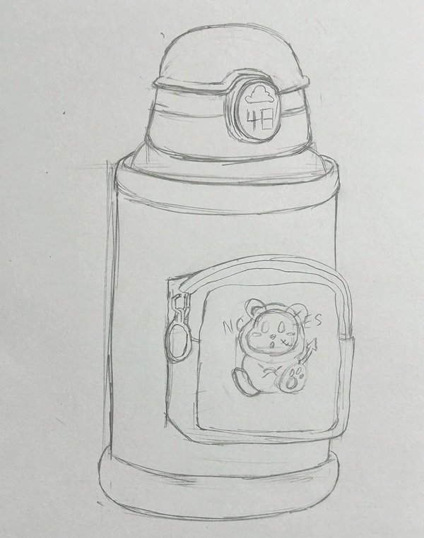 How to draw a water bottle easy 6