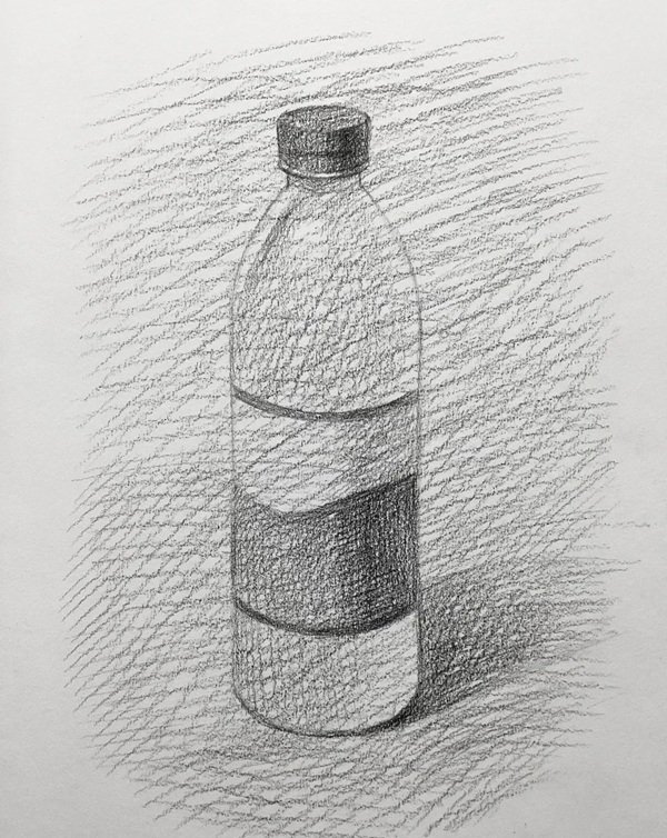 How to draw a water bottle step by step 4