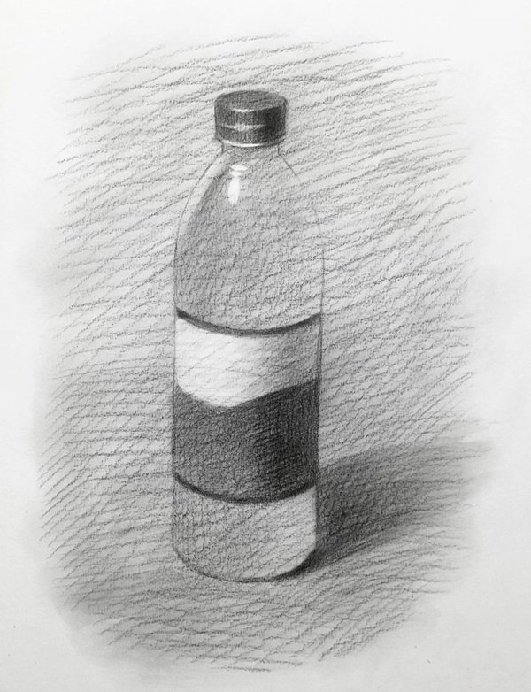 How to draw a water bottle step by step 5