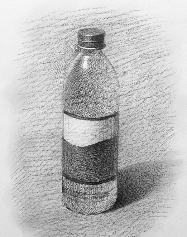 How to draw a water bottle step by step 6