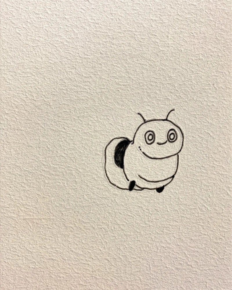 How to draw a worm cute 3