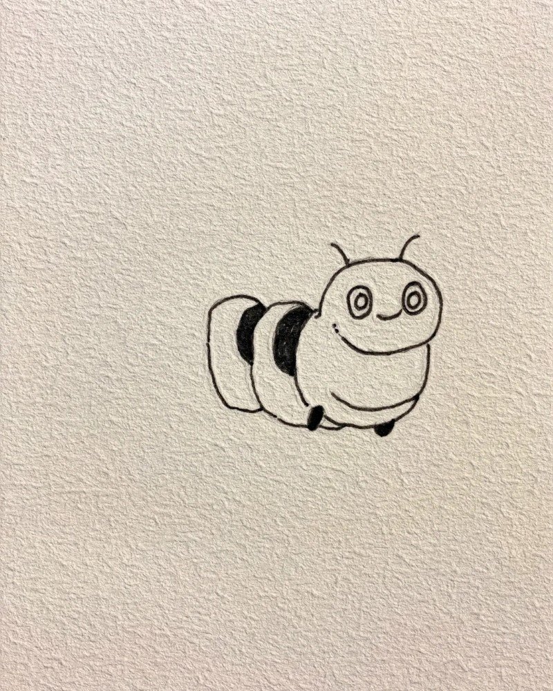 How to draw a worm cute 4
