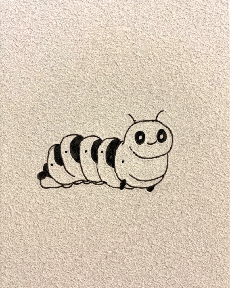 How to draw a worm cute