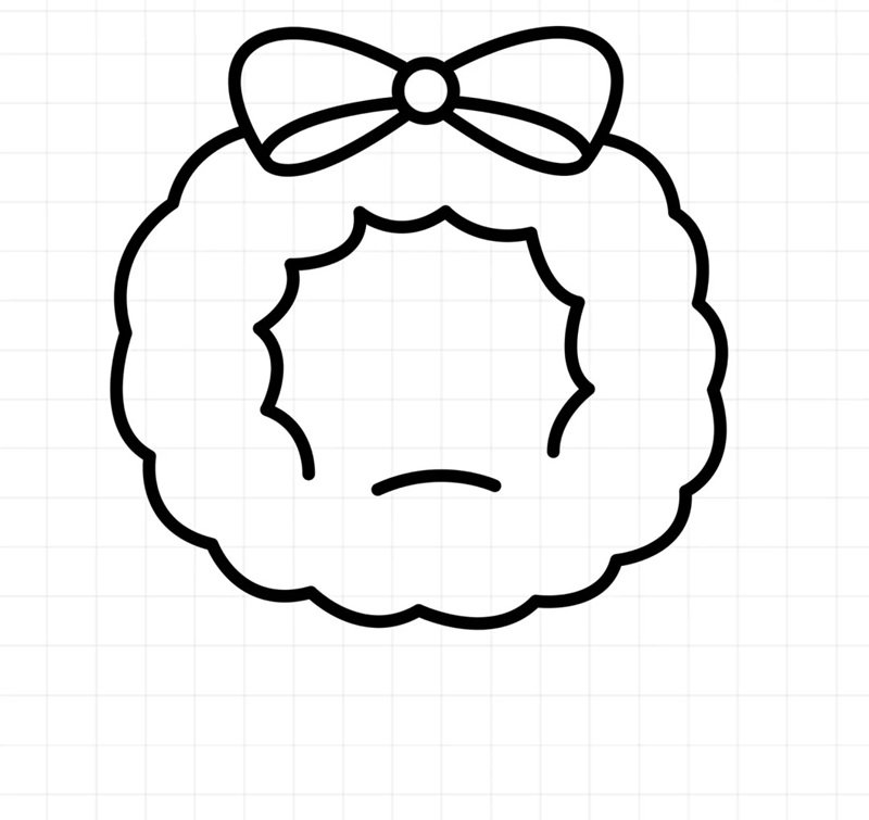 How to draw a wreath 3