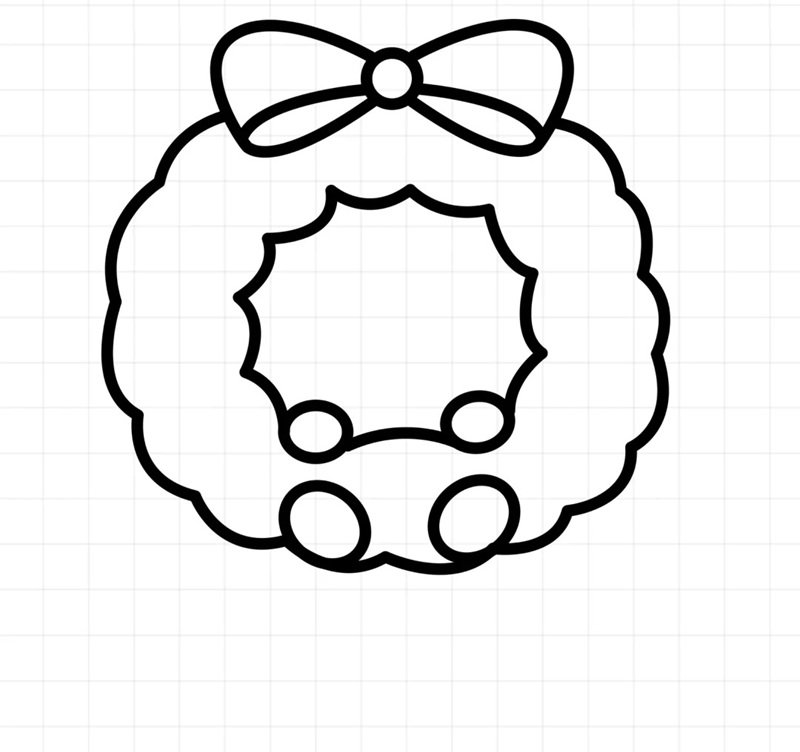 How to draw a wreath 4