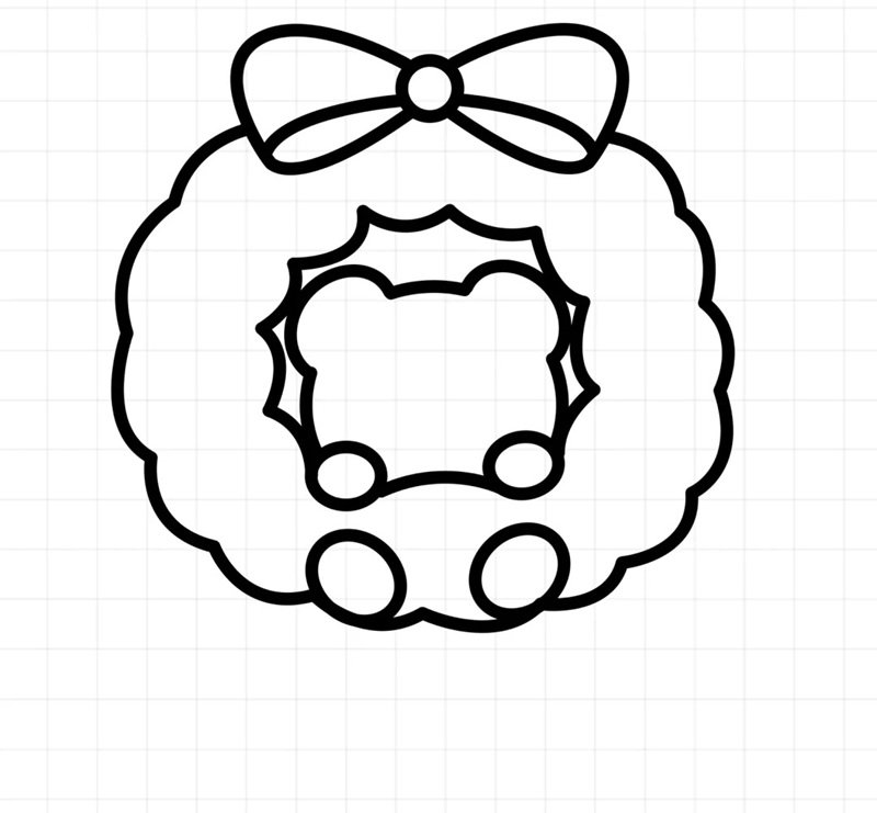 How to draw a wreath 5