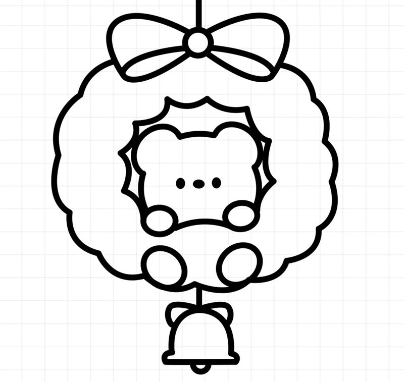 How to draw a wreath 7