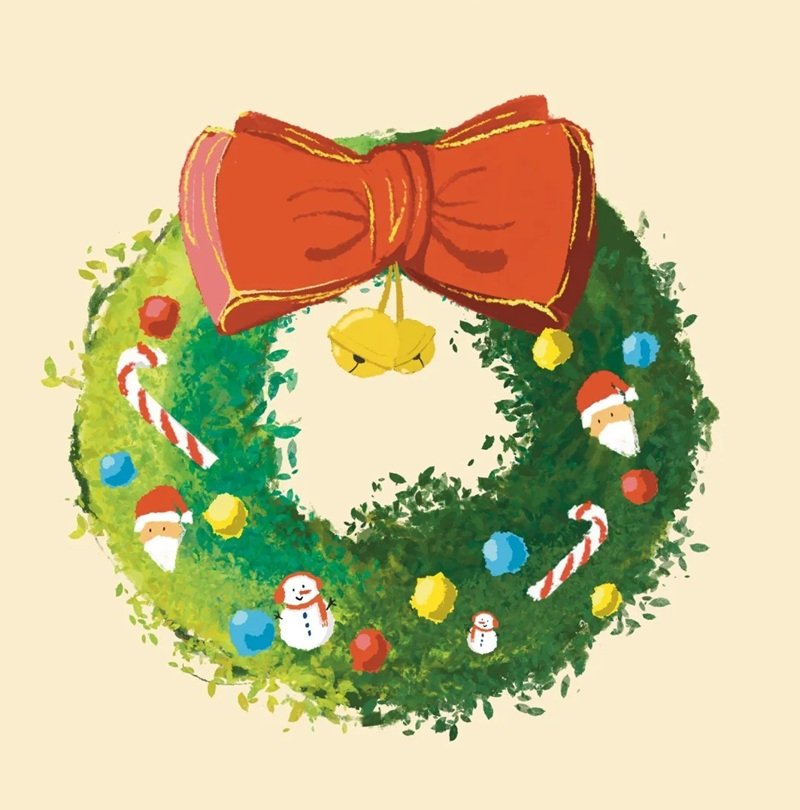 How to draw a wreath beautiful 6
