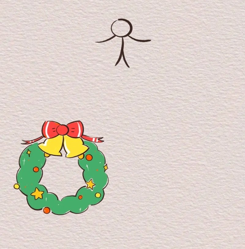 How to draw a wreath easy 1