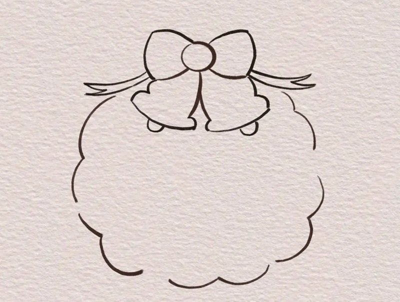 How to draw a wreath easy 7