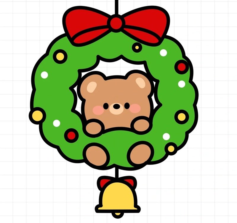 How to draw a wreath