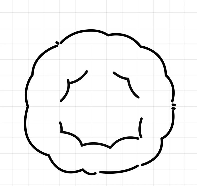 How to draw a xmas wreath 2