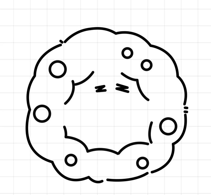 How to draw a xmas wreath 4