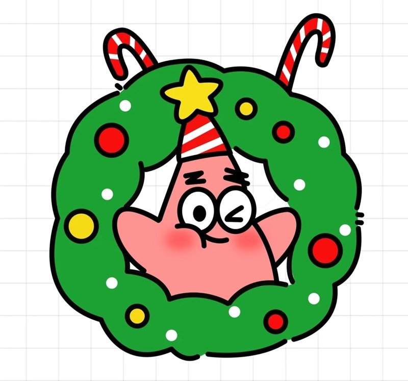 How to draw a xmas wreath