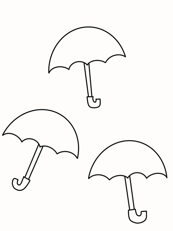 How to draw an easy umbrella 3