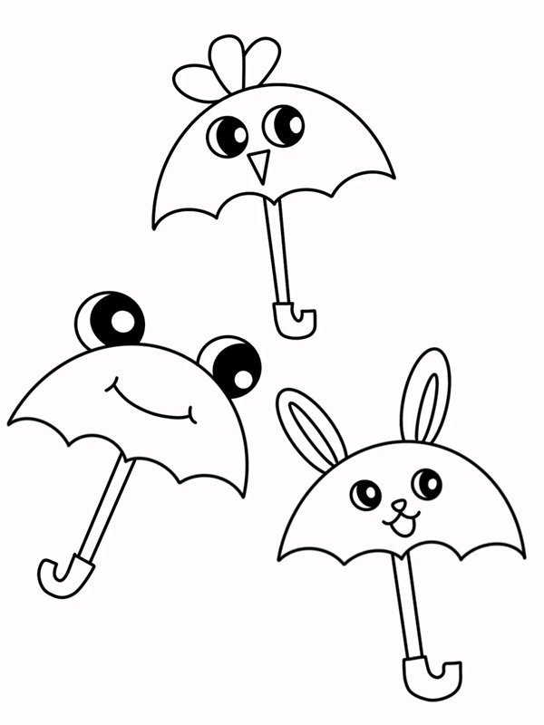 How to draw an easy umbrella 6