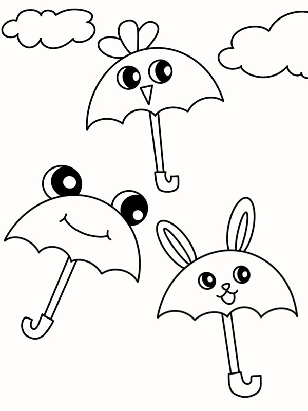 How to draw an easy umbrella 7