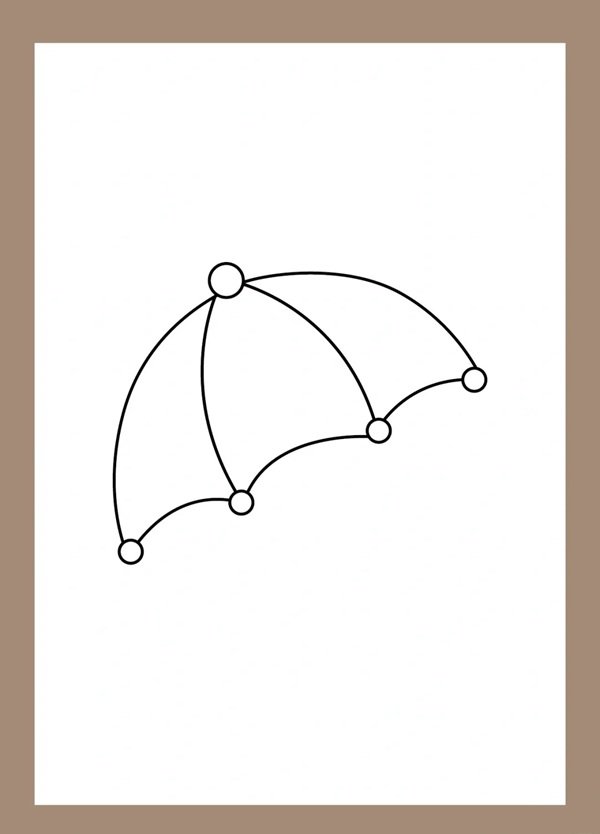 How to draw an umbrella 4