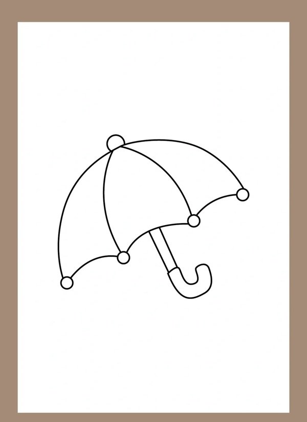 How to draw an umbrella 5