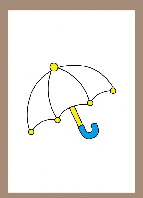 How to draw an umbrella 6