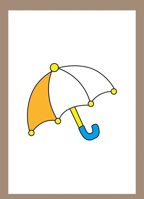 How to draw an umbrella 7