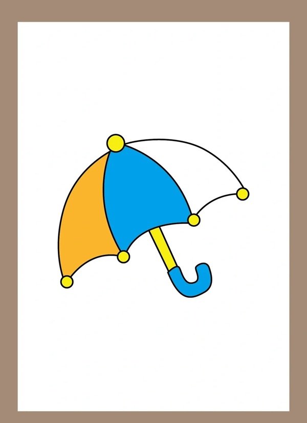 How to draw an umbrella 8
