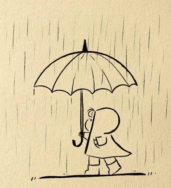 How to draw an umbrella cute