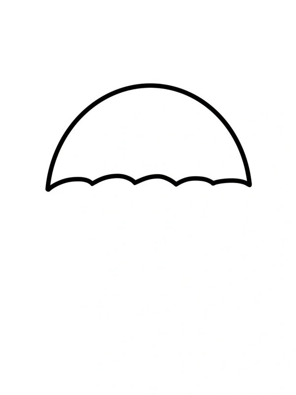 How to draw an umbrella easy 2