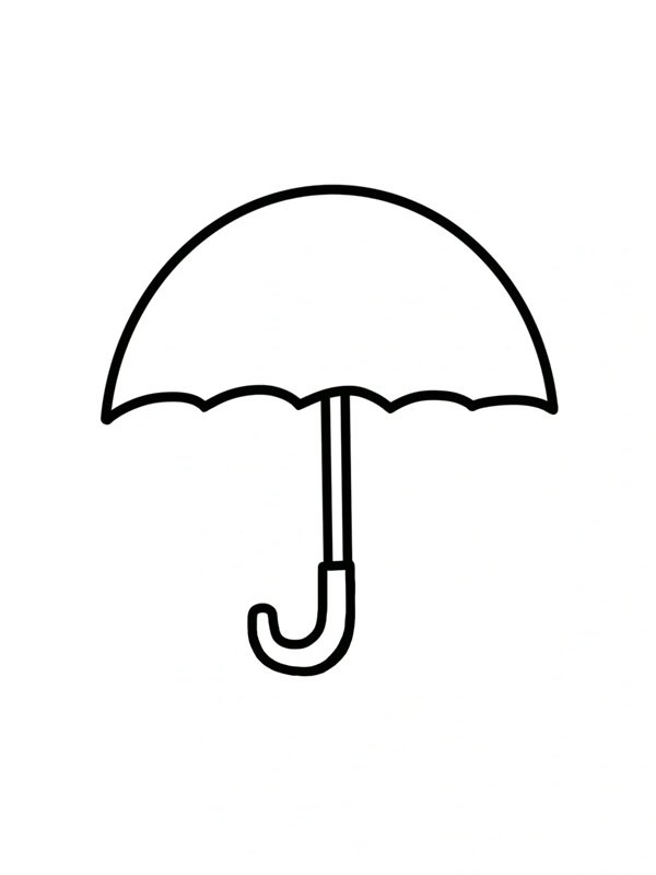 How to draw an umbrella easy 3