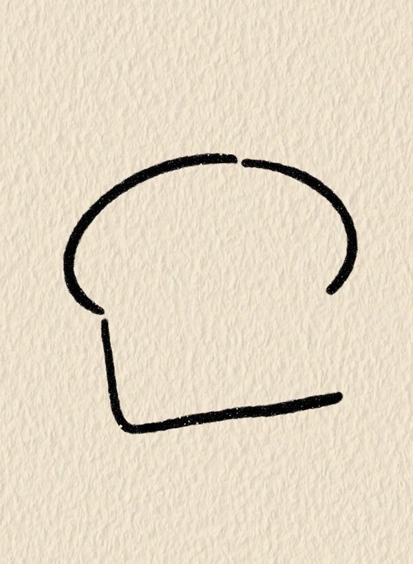 How to draw bread 2