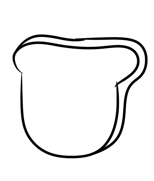 How to draw bread cute 3