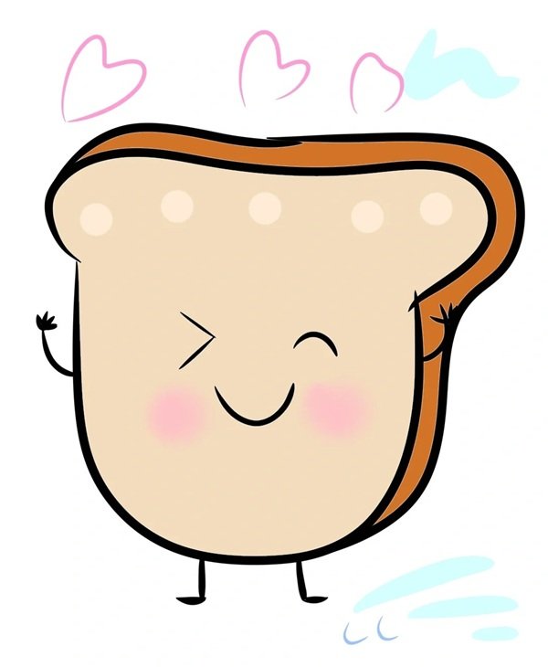 How to draw bread cute