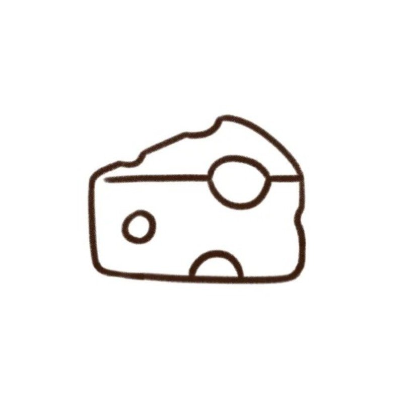 How to draw cheese 5