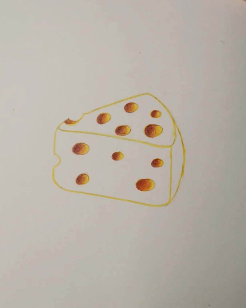 How to draw cheese beautiful 2 