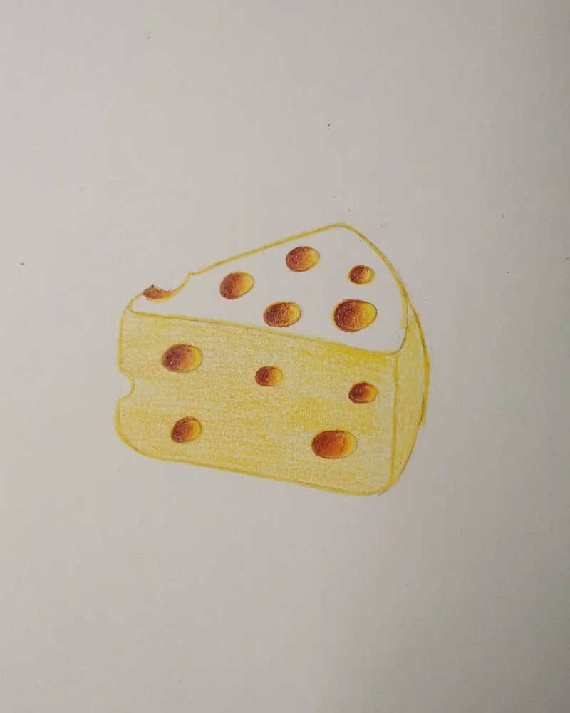 How to draw cheese beautiful 3