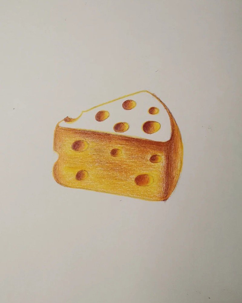 How to draw cheese beautiful 4